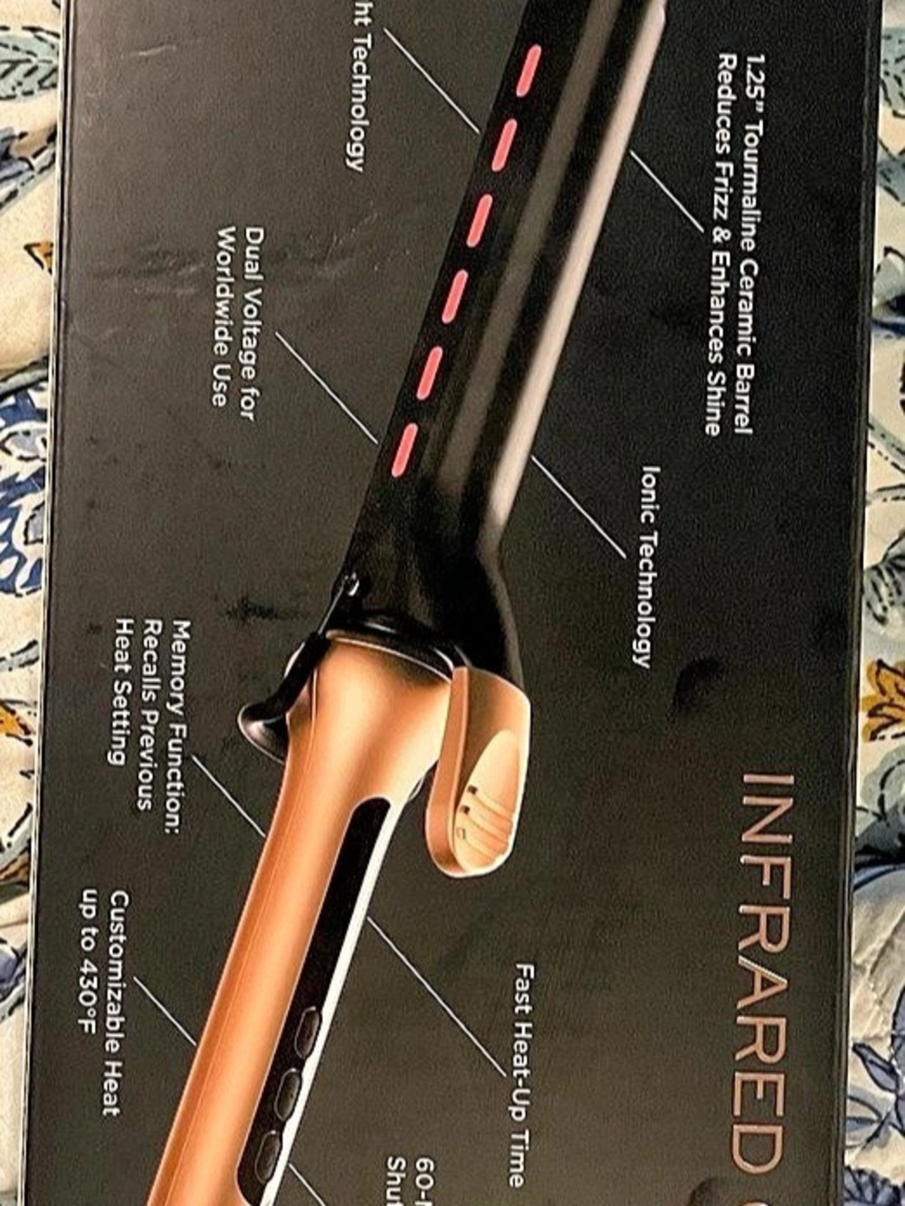 Bio Ionic 10x Pro Styling Iron Infrared Curling Iron NWT